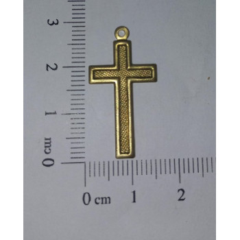 AC LATÃO CRUZ 28MM MEIO TXT BORDA LISA 1 ARG