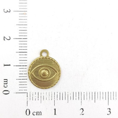 AC LATÃO OLHO GREGO 11MM 1 ARG