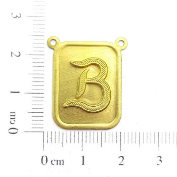AC LATÃO PLACA LISA LETRA B 2 ARG