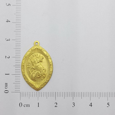 AC LATÃO NAVETE MEDALHA SÃO JORGE 1 ARG