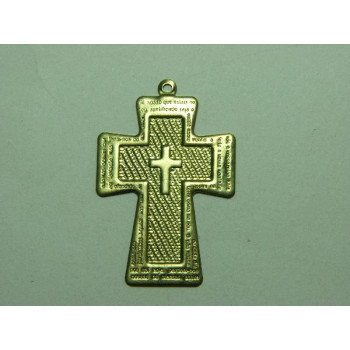 AC LATÃO CRUZ ORAÇÃO PAI NOSSO CHEIA 1 ARG