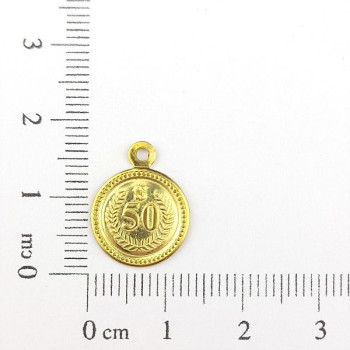 AC LATÃO REDONDO MOEDA 50 CENTS 1 ARG