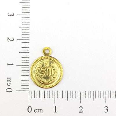 AC LATÃO REDONDO MOEDA 50 CENTS 1 ARG