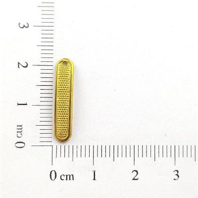 AC LATÃO PALITO LARGO TXT CURVADO 1 FURO