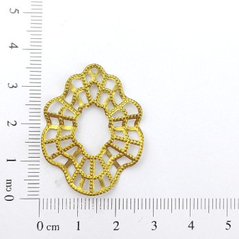 AC LATÃO OVAL TEIA ONDULADA VZD 1 FURO