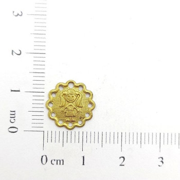 AC LATÃO REDONDO MENINA BORDA FUROS