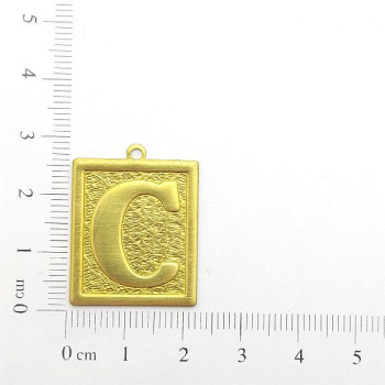 AC LATÃO PLACA TXT LETRA C 1 ARG