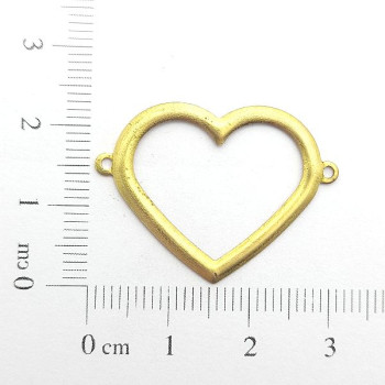 AC LATÃO CORAÇÃO G 25MM LISO VZD 2 ARG