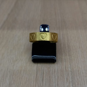 ANEL REGULAVEL CORAÇÃO COM 2 FUROS