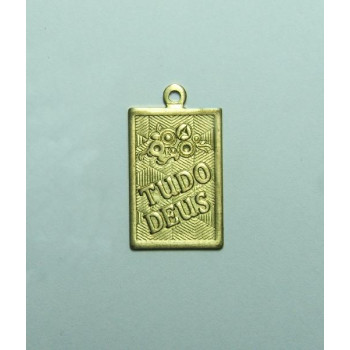 AC LATÃO PLACA TUDO DEUS 1 ARG