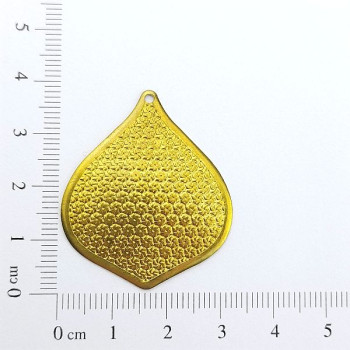 AC LATÃO GOTA LARGA TXT FLOR 1 FURO