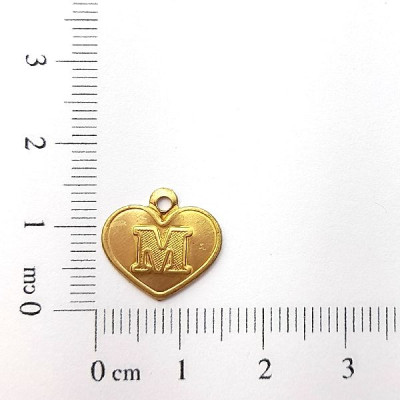 AC LATÃO CORAÇÃO LETRA M 1 ARG