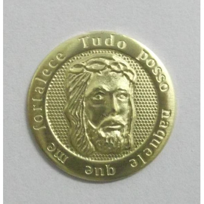 AC LATÃO REDONDO FACE DE CRISTO 