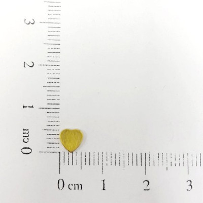 AC LATÃO CORAÇÃO MINI 5MM LISO RETO S/ FURO