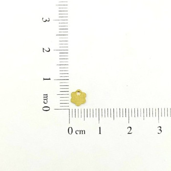 AC LATÃO FLOR MINI LISA RETA COM 1 FURO