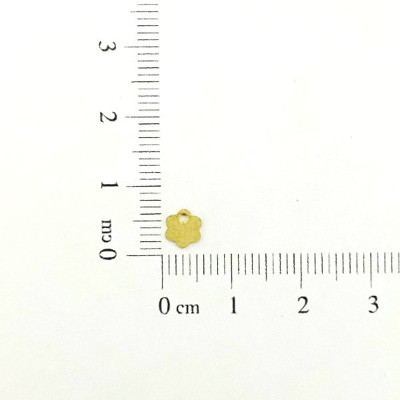 AC LATÃO FLOR MINI LISA RETA COM 1 FURO