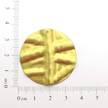 AC LATÃO REDONDO 35MM AMASSADO 1 FURO