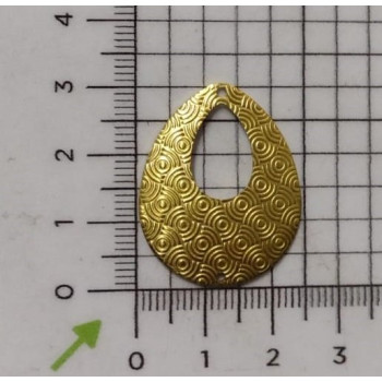 AC LATÃO GOTA VZD TXT ONDAS 2 FUROS