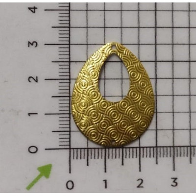 AC LATÃO GOTA VZD TXT ONDAS 2 FUROS