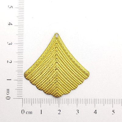 AC LATÃO LEQUE TXT BORDA DIFERENTE 1 FURO