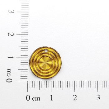 AC LATÃO REDONDO P ONDULADO BOLINHAS CHEIO 1 FURO