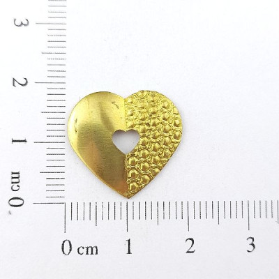 AC LATÃO CORAÇÃO G DIREITO PONTILHADO MEIO VZD S/ ARG