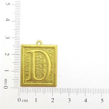 AC LATÃO PLACA TXT LETRA D 1 ARG