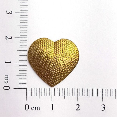 AC LATÃO CORAÇÃO G BOLINHAS S/ ARG