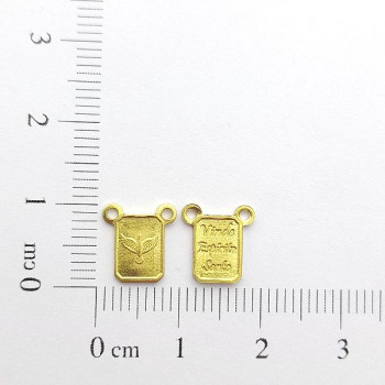 AC LATÃO MINI ESCAPULÁRIO ESPIRITO SANTO E VINDE ESPIRITO SANTO