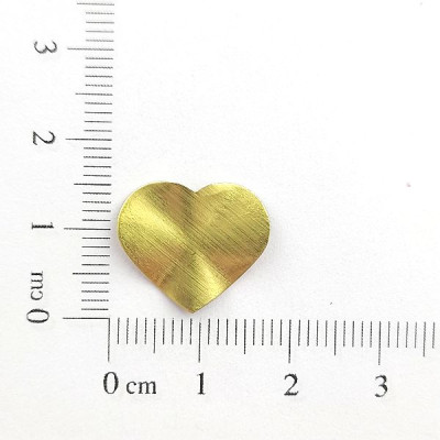 AC LATÃO CORAÇÃO ONDULADO M S/ ARG