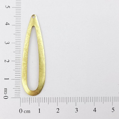 AC LATÃO GOTA G COMPRIDA LISA VZD OVAL 1 FURO