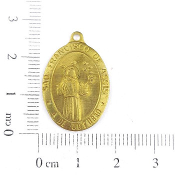 AC LATÃO MEDALHA SÃO FRANCISCO DE ASSIS 1 ARG