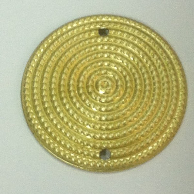 AC LATÃO REDONDO G ABL TXT BOLINHA 2 FUROS