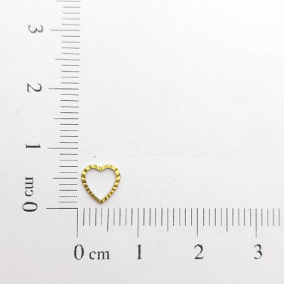 AC LATÃO CORAÇÃO MINI VZD TXT S/ ARG