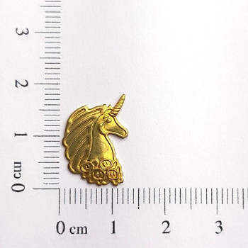 AC LATÃO CABEÇA UNICÓRNIO DIREITO RESINA S/ ARG