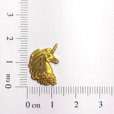 AC LATÃO CABEÇA UNICÓRNIO DIREITO RESINA S/ ARG