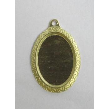 AC LATÃO MEDALHA OVAL MOLDURA 1 ARG