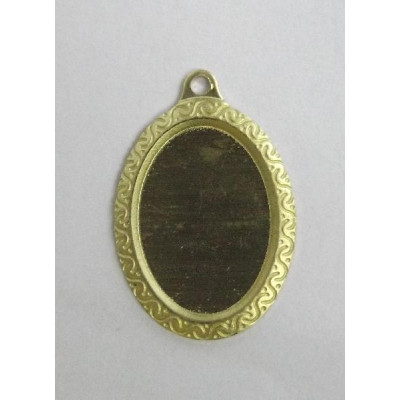 AC LATÃO MEDALHA OVAL MOLDURA 1 ARG