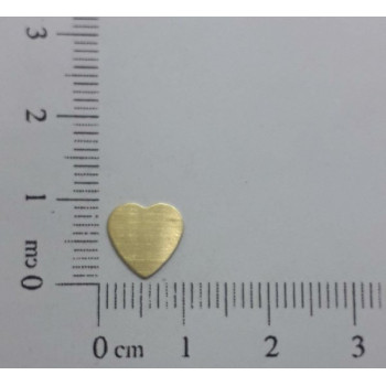 AC LATÃO CORAÇÃO 9MM LISO RETO S/ FURO