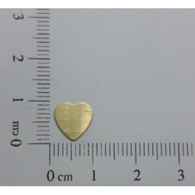 AC LATÃO CORAÇÃO 9MM LISO RETO S/ FURO