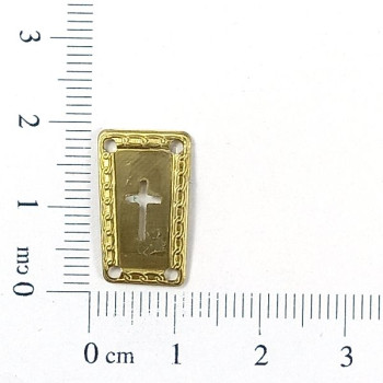 AC LATÃO RETANGULO CRUZ VZD 4 FUROS