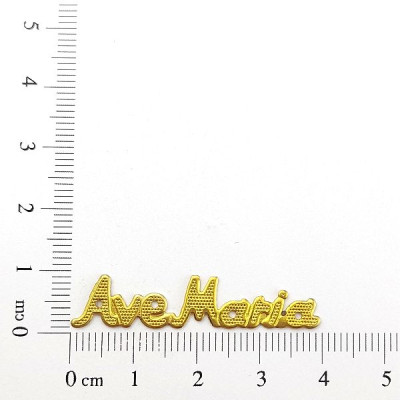 AC LATÃO ESCRITA AVE MARIA PONTILHADOS S/ ARG