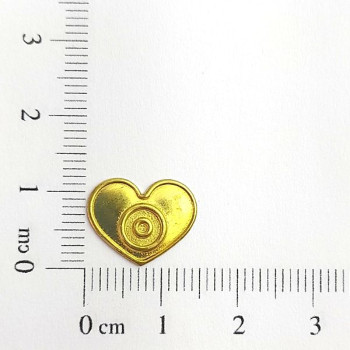 AC LATÃO CORAÇÃO M OLHO GREGO S/ ARG