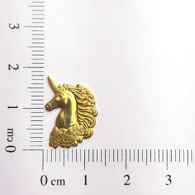 AC LATÃO CABEÇA UNICÓRNIO ESQUERDO S/ ARG