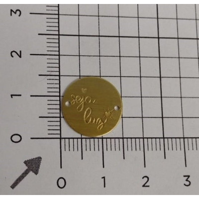 AC LATÃO REDONDO 16MM LISO SEJA LUZ 2 FUROS