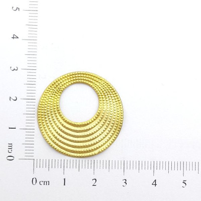 AC LATÃO REDONDO ONDULADO BOLINHAS VZD CIMA S/ FURO