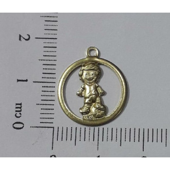 AC LATÃO REDONDO 18MM MENINO VZD 1 ARG