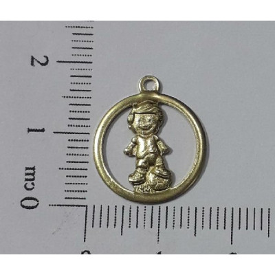 AC LATÃO REDONDO 18MM MENINO VZD 1 ARG