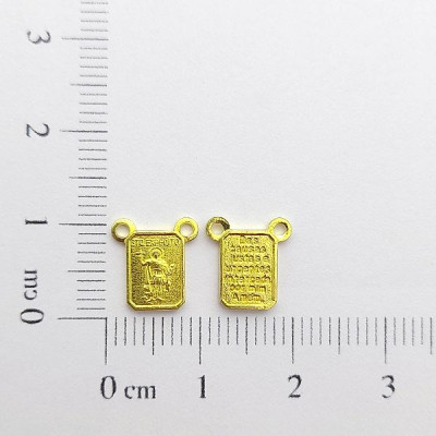 AC LATÃO MINI ESCAPULÁRIO SANTO EXPEDITO VERSO