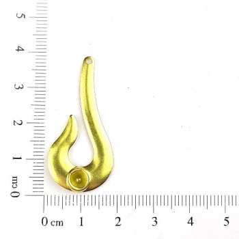 AC LATÃO GANCHO ESQUERDO LISO PEDRA 1 FURO